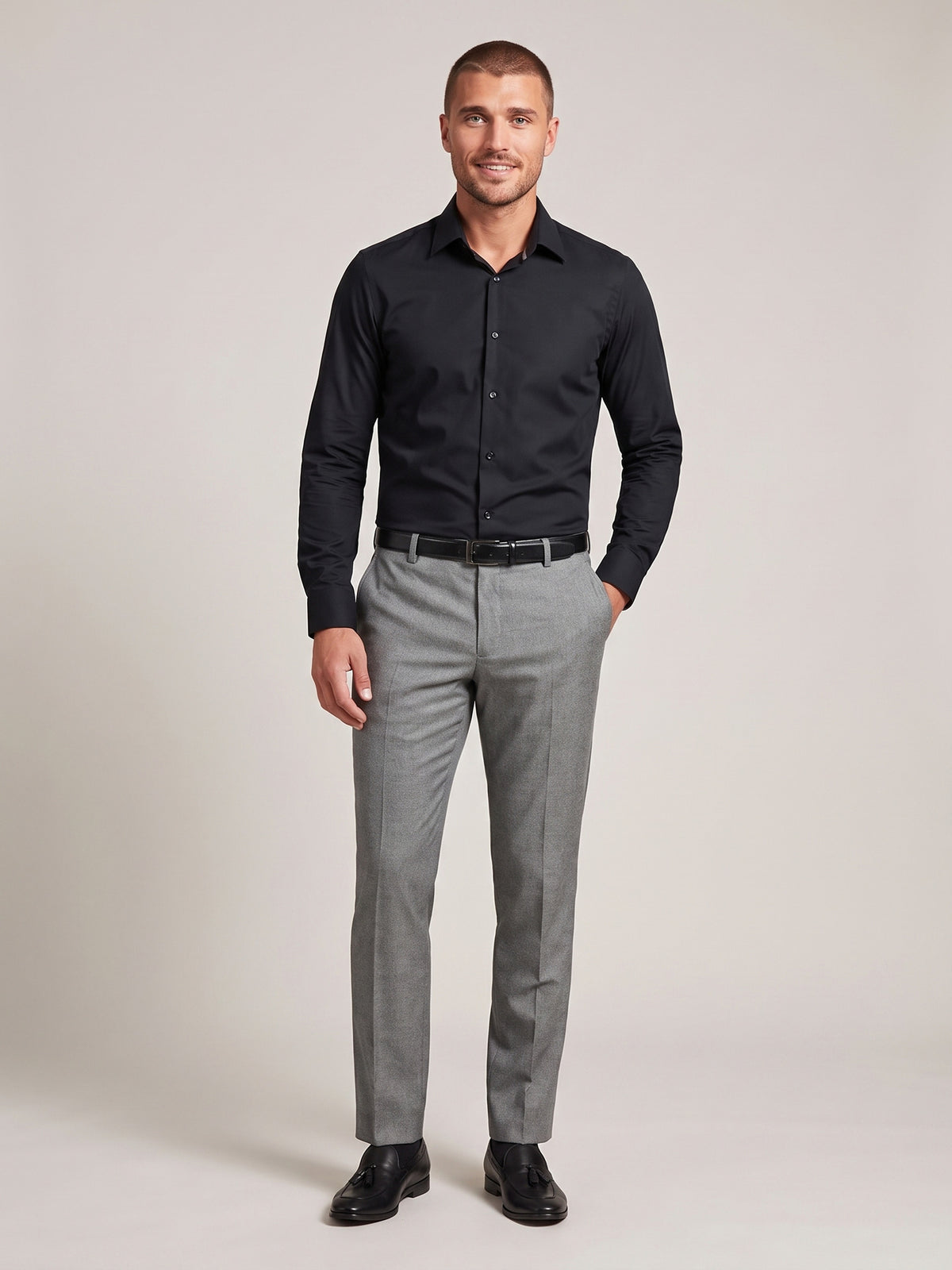 Bügelfreies Hemd | Knitterfrei | Slim Fit | Button-Up Hemd | Herrenhemden-HauteBerlin