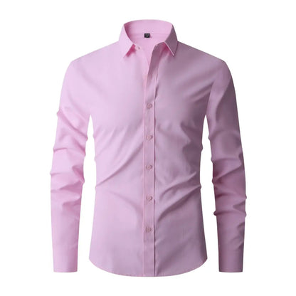 Bügelfreies Herrenhemd - Knitterfrei - Slim Fit - Hemd - Button-Up Hemd-HauteBerlin