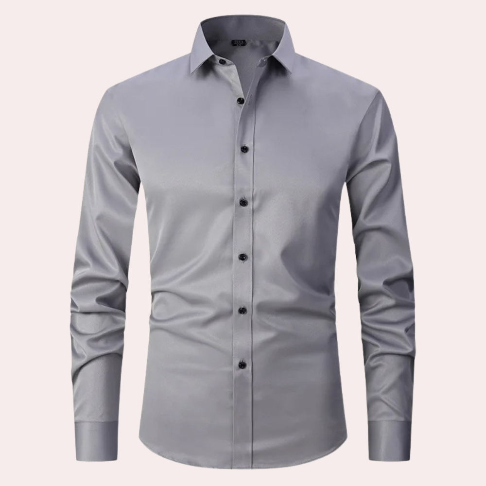 Bügelfreies Herrenhemd | Stretch | Slim Fit | Anzughemd | Button-Up Hemd-HauteBerlin