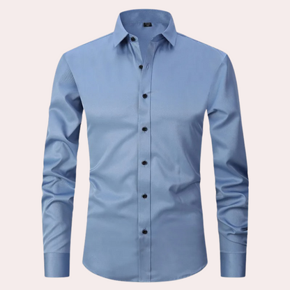 Bügelfreies Herrenhemd | Stretch | Slim Fit | Anzughemd | Button-Up Hemd-HauteBerlin
