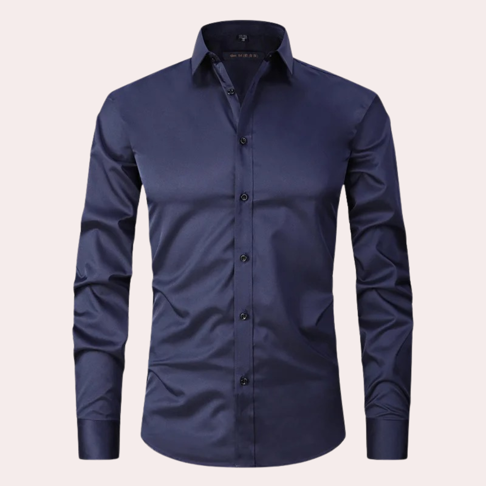 Bügelfreies Herrenhemd | Stretch | Slim Fit | Anzughemd | Button-Up Hemd-HauteBerlin