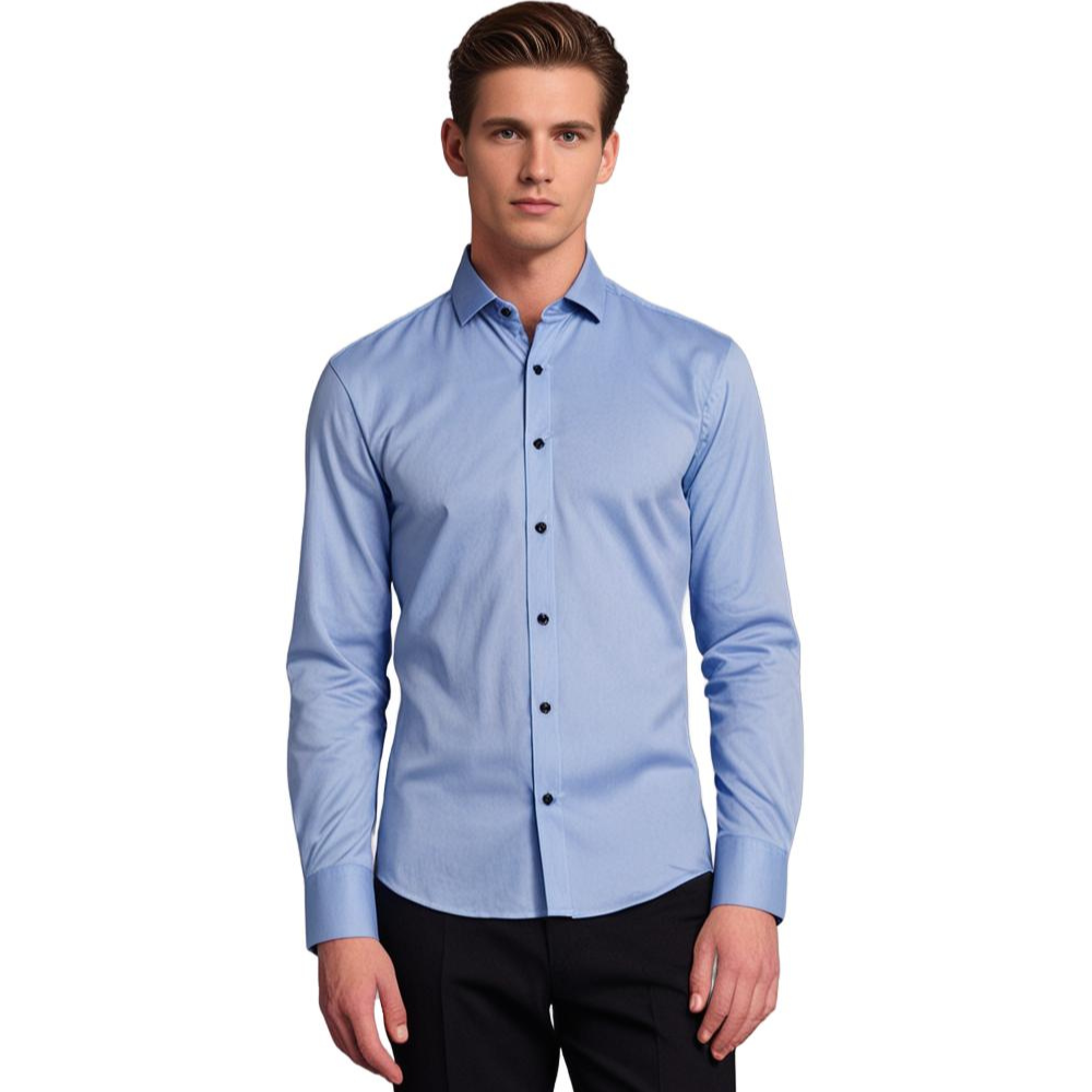 Bügelfreies Herrenhemd | Stretch | Slim Fit | Anzughemd | Button-Up Hemd-HauteBerlin