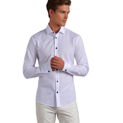 Bügelfreies Herrenhemd | Stretch | Slim Fit | Anzughemd | Button-Up Hemd-HauteBerlin
