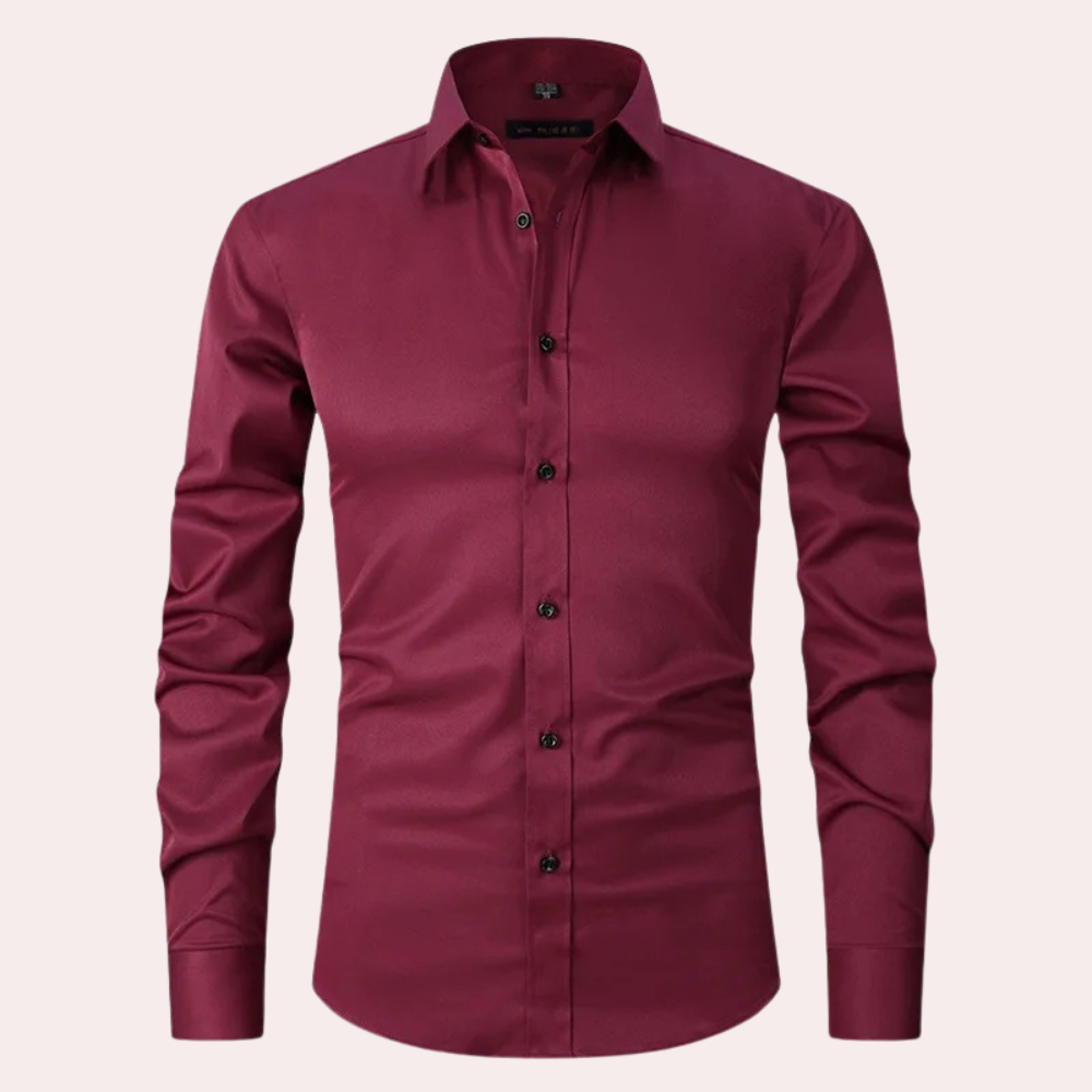 Bügelfreies Herrenhemd | Stretch | Slim Fit | Anzughemd | Button-Up Hemd-HauteBerlin