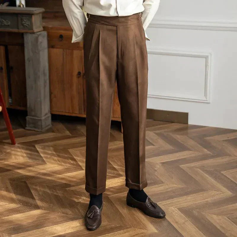 Bundfaltenhose | Verstellbare Taille | Modisch | Schlabberhose | Herrenhose-HauteBerlin