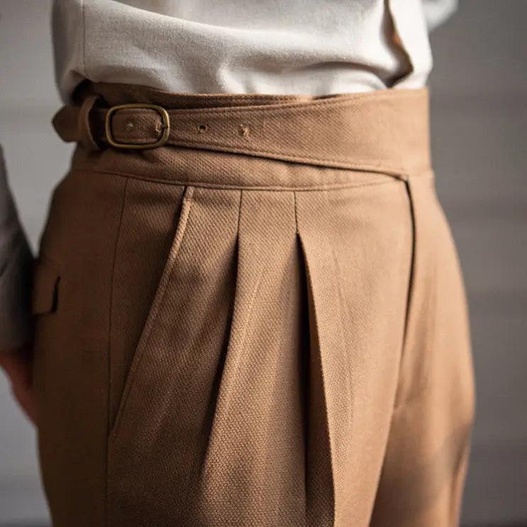 Bundfaltenhose | Verstellbare Taille | Modisch | Schlabberhose | Herrenhose-HauteBerlin