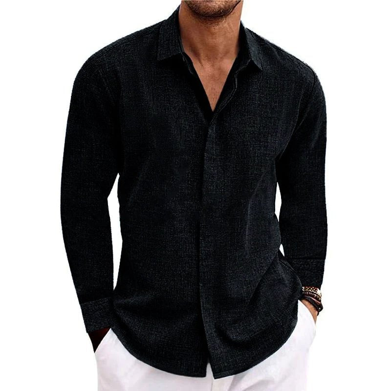 Button-Up Hemd - Langarm - Regular Fit - Hemd mit Kragen - Hemden für Männer-HauteBerlin