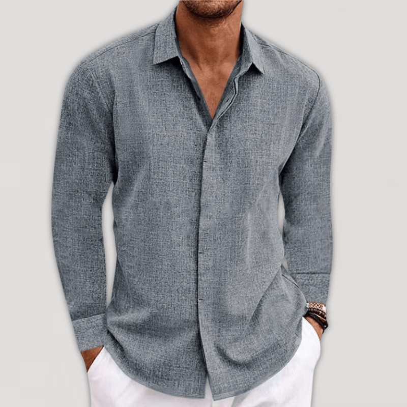 Button-Up Hemd - Langarm - Regular Fit - Hemd mit Kragen - Hemden für Männer-HauteBerlin