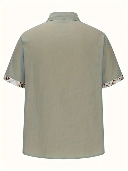 Button-Up Hemd - Umlegekragen - Brusttasche - Kurzarmhemd - Herrenhemd-HauteBerlin