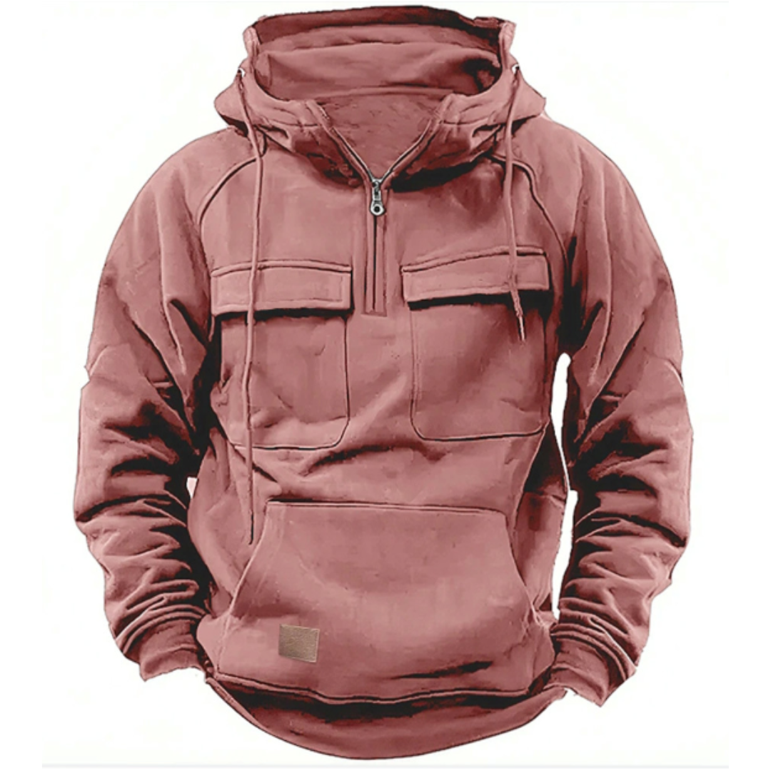 Cargo Hoodie – warmer, kuscheliger Herren-Freizeit-Kapuzenpullover-HauteBerlin