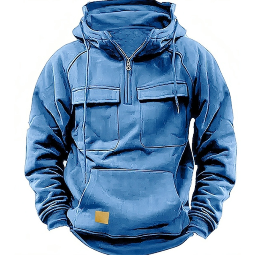 Cargo Hoodie – warmer, kuscheliger Herren-Freizeit-Kapuzenpullover-HauteBerlin