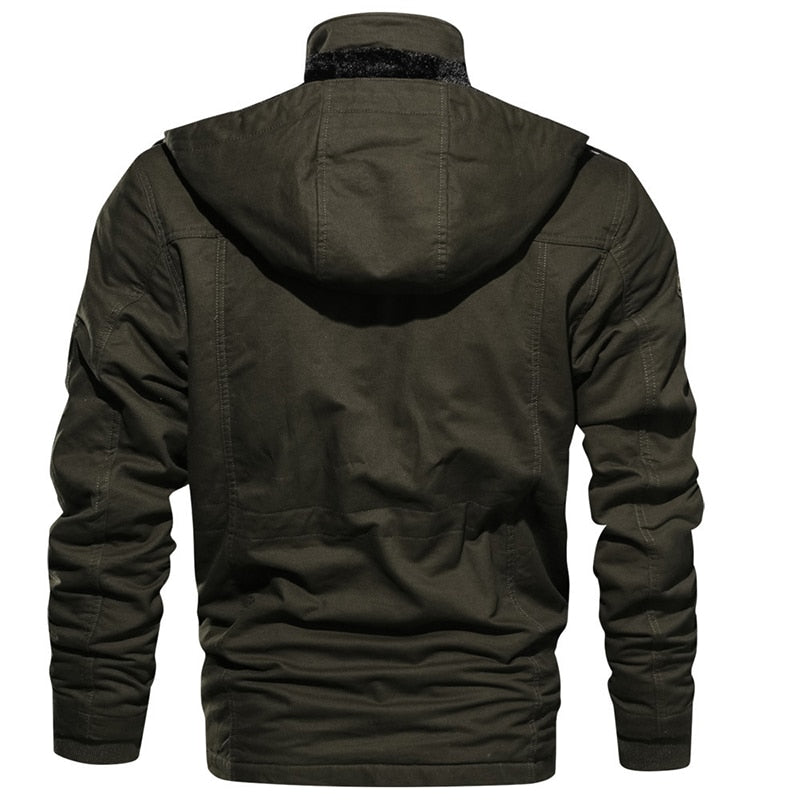 Cargo Jacket - Lässige Herrenjacke mit Kapuze und Fleece-Futter-HauteBerlin