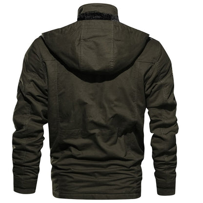Cargo Jacket - Lässige Herrenjacke mit Kapuze und Fleece-Futter-HauteBerlin