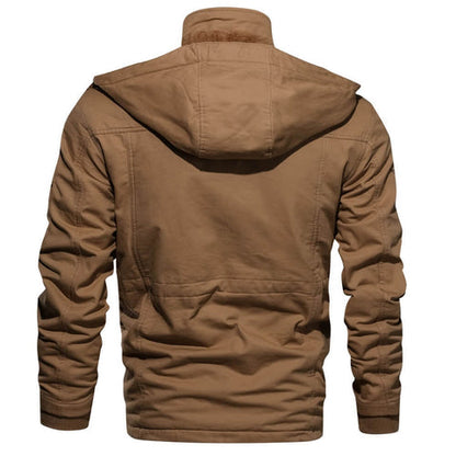 Cargo Jacket - Lässige Herrenjacke mit Kapuze und Fleece-Futter-HauteBerlin