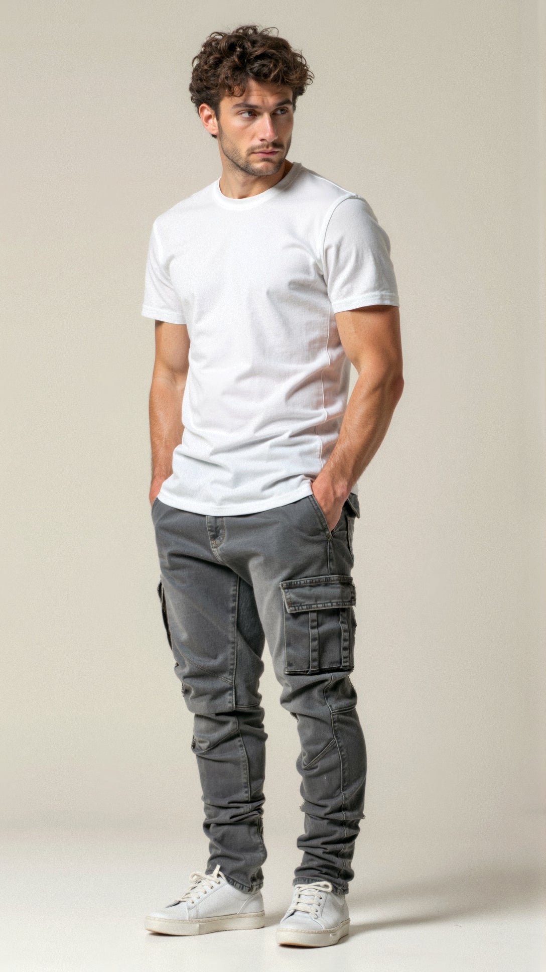 Cargo Jeans - Skinny - Stretch - Freizeitjeans - Herrenjeans-HauteBerlin