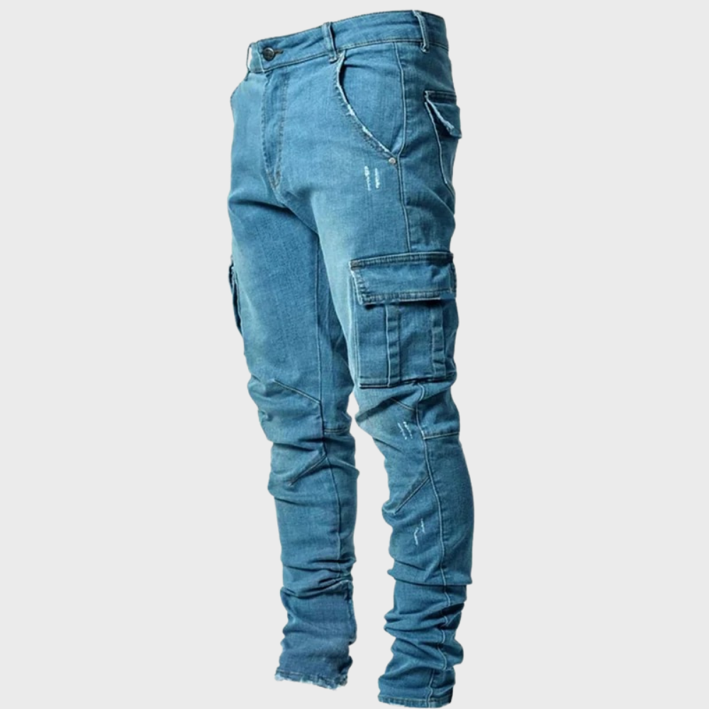 Cargo Jeans - Slim fit - Stretch - Skinny Jeans - Herrenjeans-HauteBerlin