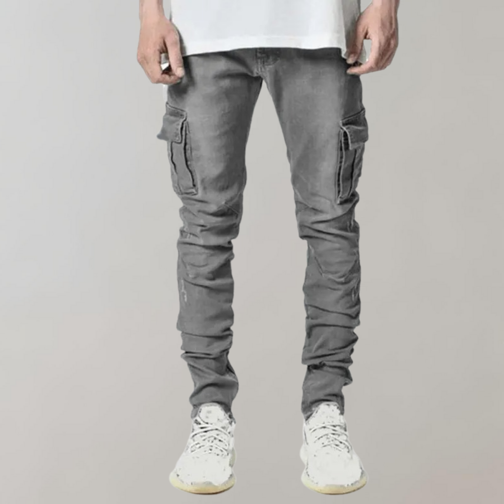 Cargo Jeans - Slim fit - Stretch - Skinny Jeans - Herrenjeans-HauteBerlin