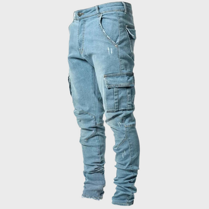 Cargo Jeans - Slim fit - Stretch - Skinny Jeans - Herrenjeans-HauteBerlin