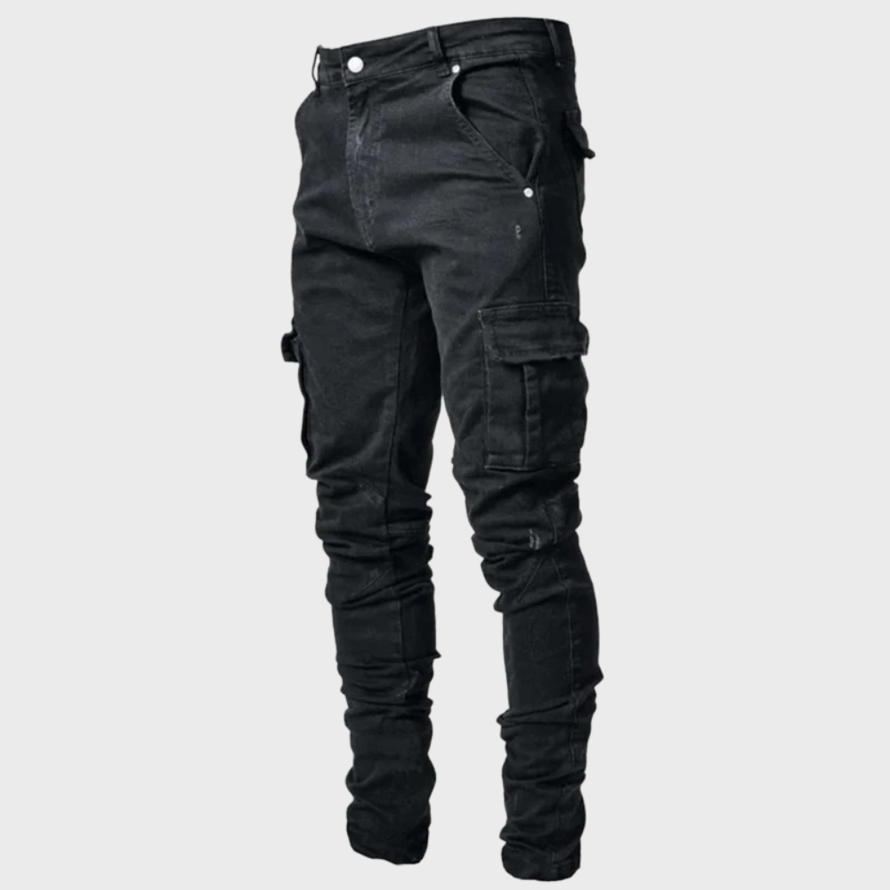 Cargo Jeans - Slim fit - Stretch - Skinny Jeans - Herrenjeans-HauteBerlin