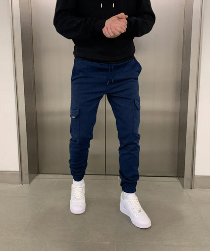 Cargo Jogger - Slim Fit - Kordelzug - Cargohosen - Herrenhosen-HauteBerlin