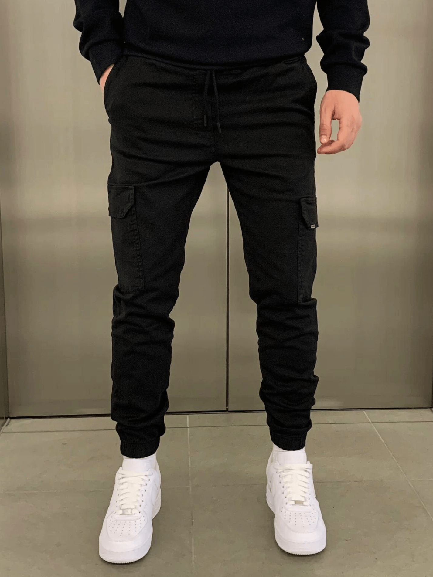 Cargo Jogger - Slim Fit - Kordelzug - Cargohosen - Herrenhosen-HauteBerlin