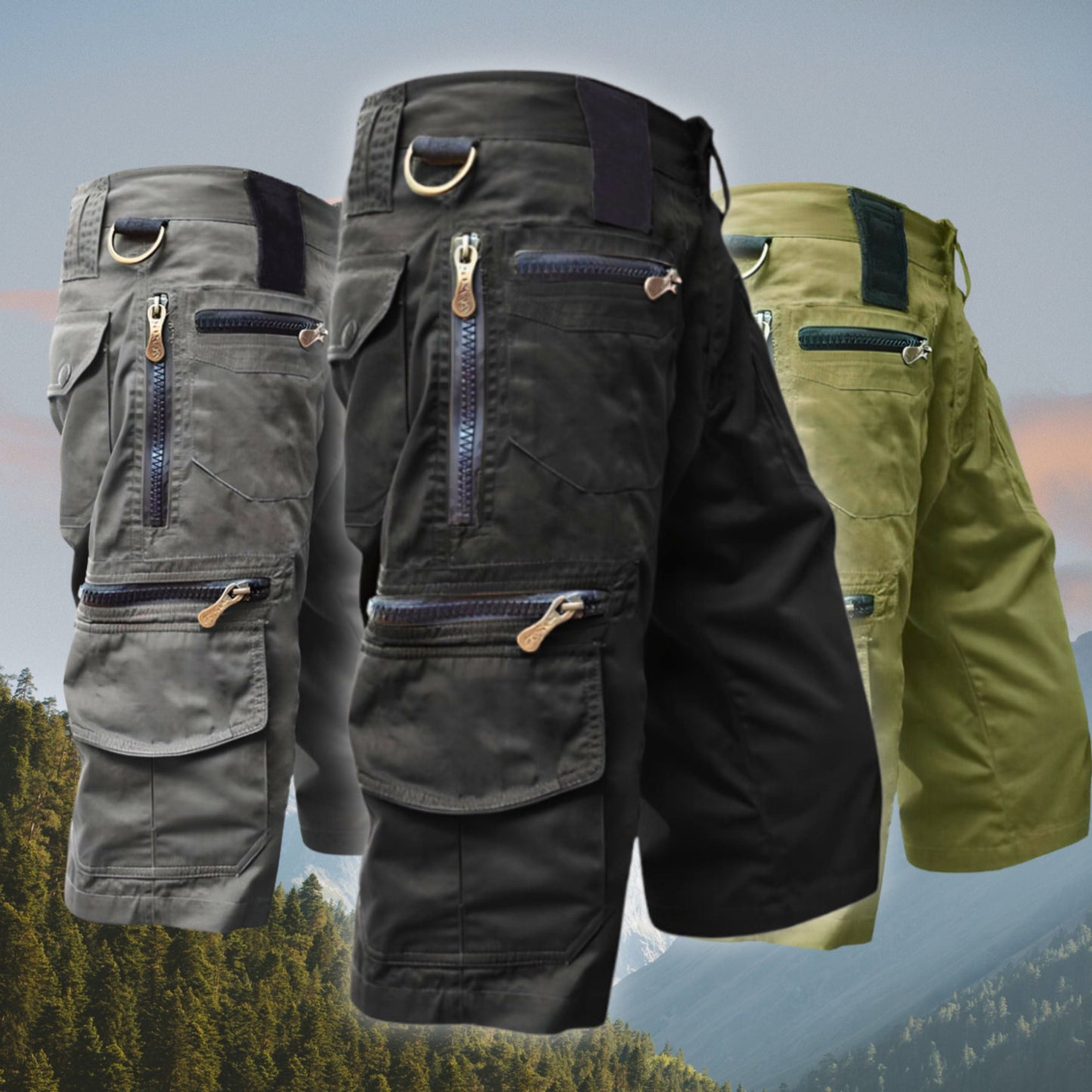 Cargo-Shorts | Freizeit | Taschen | Lange Shorts | Caprihosen für Männer-HauteBerlin