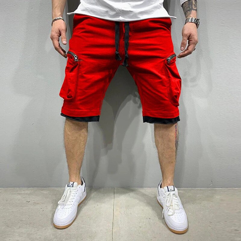 Cargo-Shorts – Kordelzug – Locker geschnitten – Cargo-Sweatshorts – Herrenbekleidung-HauteBerlin