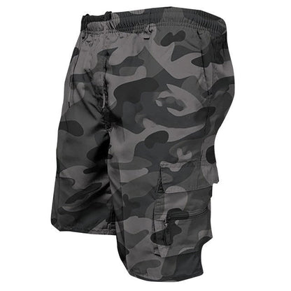 Cargo-Shorts – Lange Freizeit-Shorts für Herren mit mehreren Taschen und Camouflage-Muster-HauteBerlin
