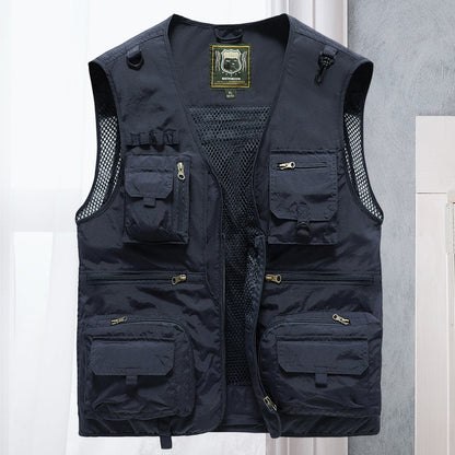 Cargo-Weste - Taktisch - Zip-Up - Arbeitsweste - Herrenweste-HauteBerlin