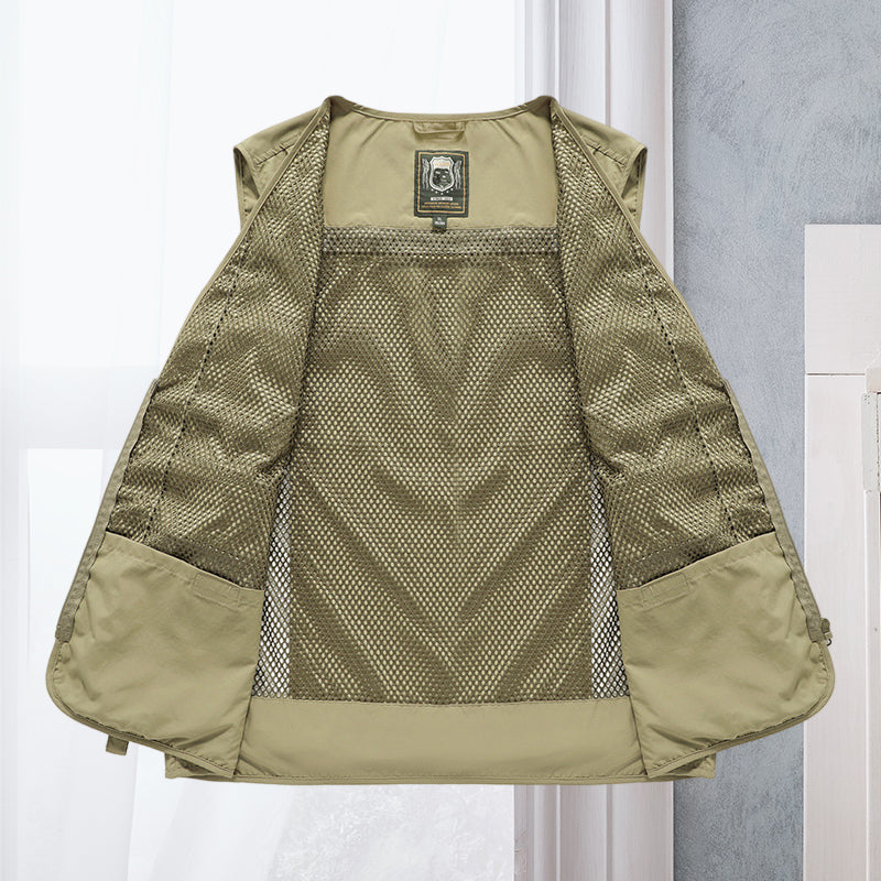 Cargo-Weste - Taktisch - Zip-Up - Arbeitsweste - Herrenweste-HauteBerlin