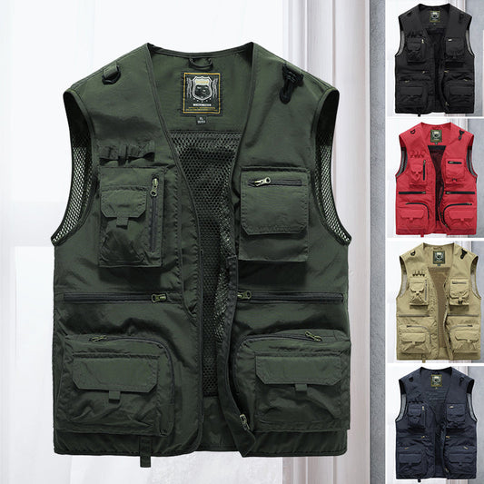 Cargo-Weste - Taktisch - Zip-Up - Arbeitsweste - Herrenweste-HauteBerlin
