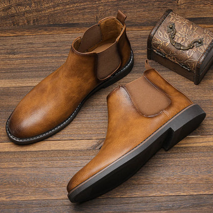 Chelsea Boots - Flache Herrenstiefel zum Hineinschlüpfen-HauteBerlin