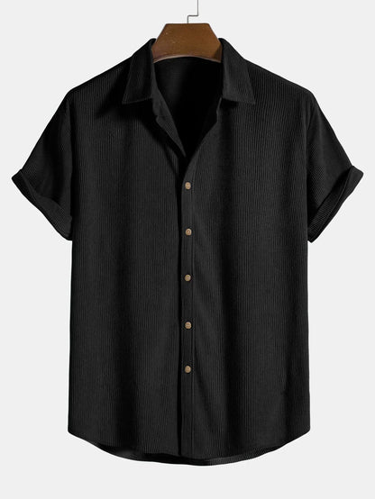 Cordhemd - Button-Up - Kurzarm - Sommerhemd - Herrenhemd-HauteBerlin