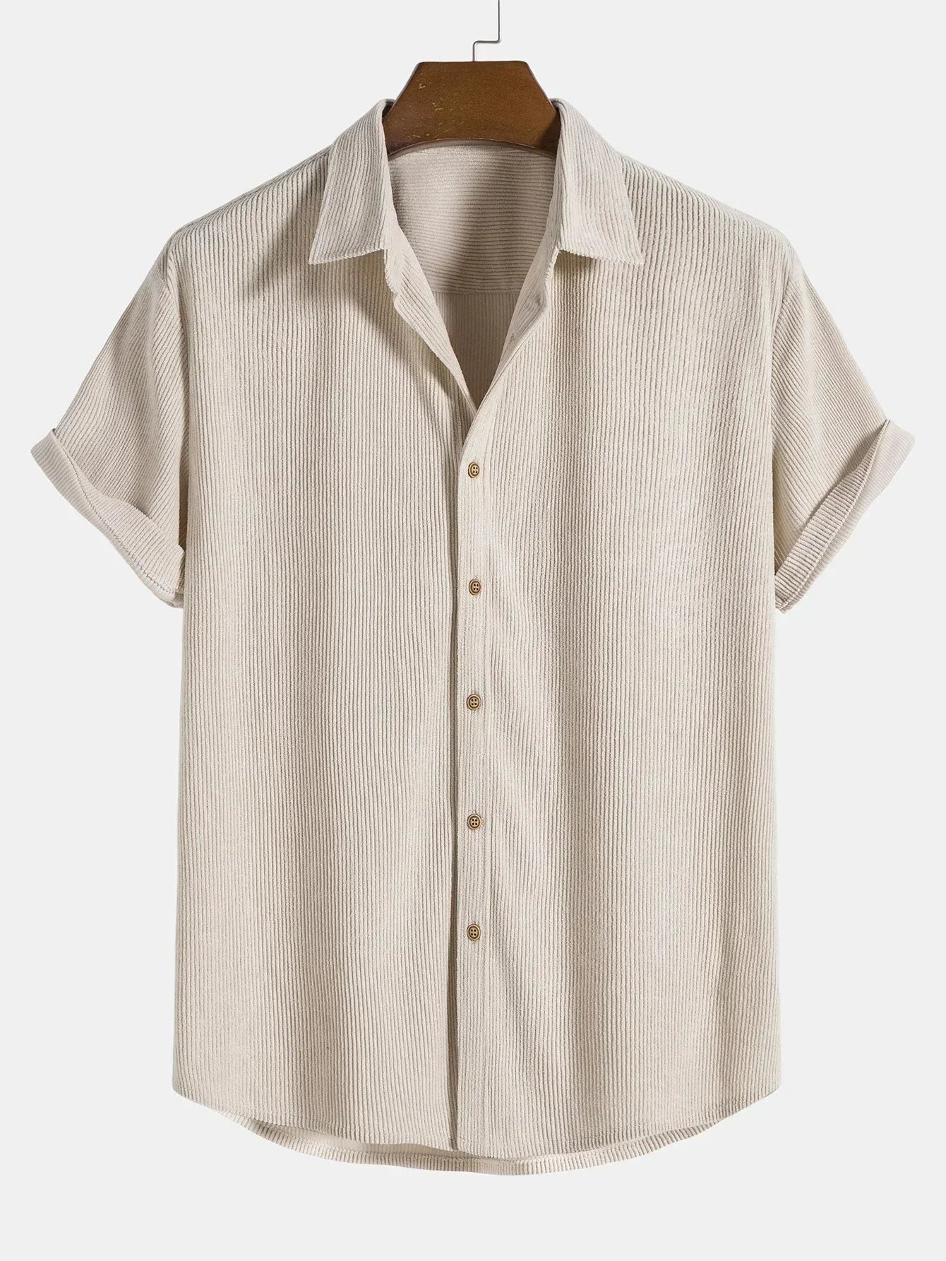 Cordhemd - Button-Up - Kurzarm - Sommerhemd - Herrenhemd-HauteBerlin