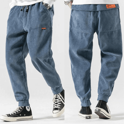 Cordhosen - Lockere Passform - Elastische Knöchel - Schlabberhosen - Schlauch zum Joggen-HauteBerlin