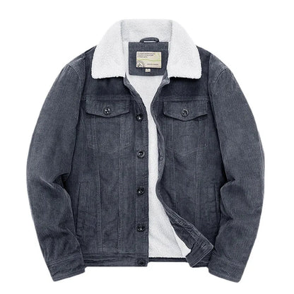 Cordjacke – Herren-Winterjacke mit Sherpa-Fleecefutter-HauteBerlin
