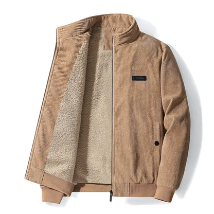 Cordjacke | Mit Fleece gefüttert | Mit Reißverschluss | Winterjacke | Herrenjacke-HauteBerlin