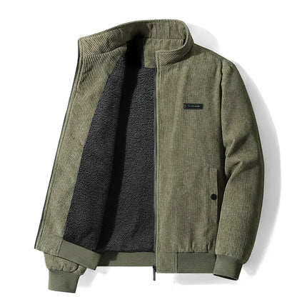 Cordjacke | Mit Fleece gefüttert | Mit Reißverschluss | Winterjacke | Herrenjacke-HauteBerlin