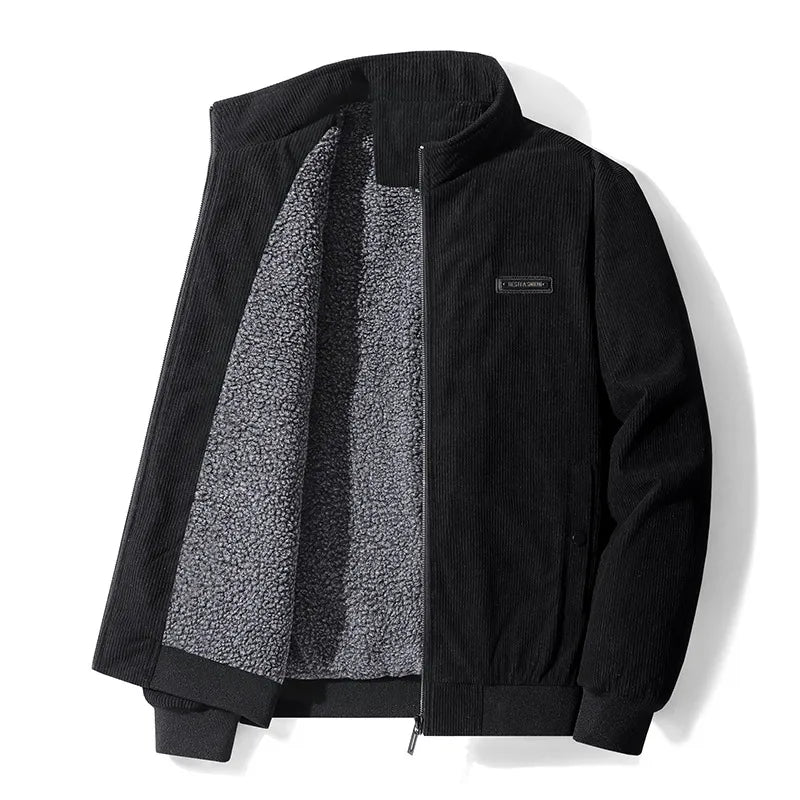 Cordjacke | Mit Fleece gefüttert | Mit Reißverschluss | Winterjacke | Herrenjacke-HauteBerlin