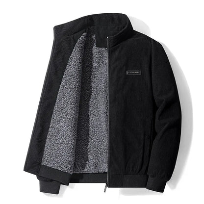 Cordjacke | Mit Fleece gefüttert | Mit Reißverschluss | Winterjacke | Herrenjacke-HauteBerlin