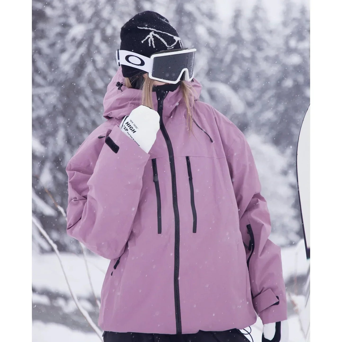 Damen-Skijacke | Mit Kapuze | Wetterfest | Schneejacke | Winterjacke-HauteBerlin