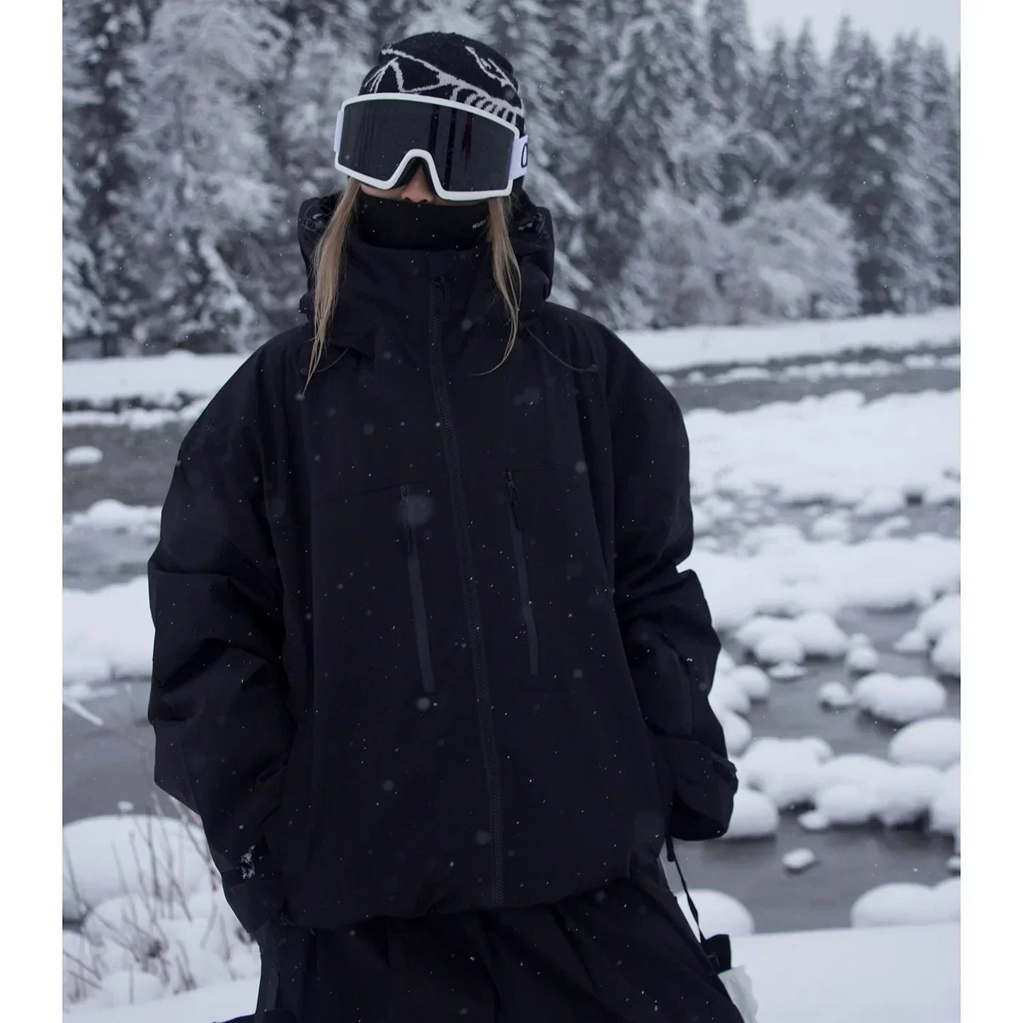 Damen-Skijacke | Mit Kapuze | Wetterfest | Schneejacke | Winterjacke-HauteBerlin
