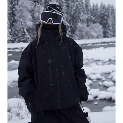 Damen-Skijacke | Mit Kapuze | Wetterfest | Schneejacke | Winterjacke-HauteBerlin