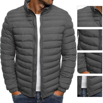 Daunenjacke – leicht – mit Reißverschluss – Herbstjacke – Herrenjacken-HauteBerlin