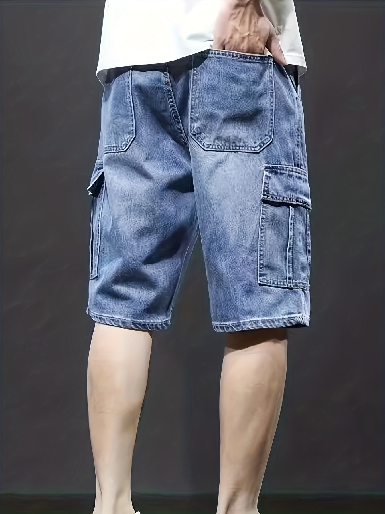 Denim Cargo Shorts | Casual | Stretch | Denim Shorts | Herren Shorts-HauteBerlin