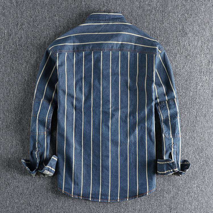 Denim-Hemd - Langarm - Brusttaschen - Hemd mit Knopfleiste - Herrenhemd-HauteBerlin