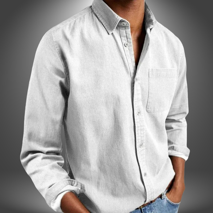 Denim Hemd | Langarm | Normale Passform | Button-Up Hemd | Herrenhemden-HauteBerlin