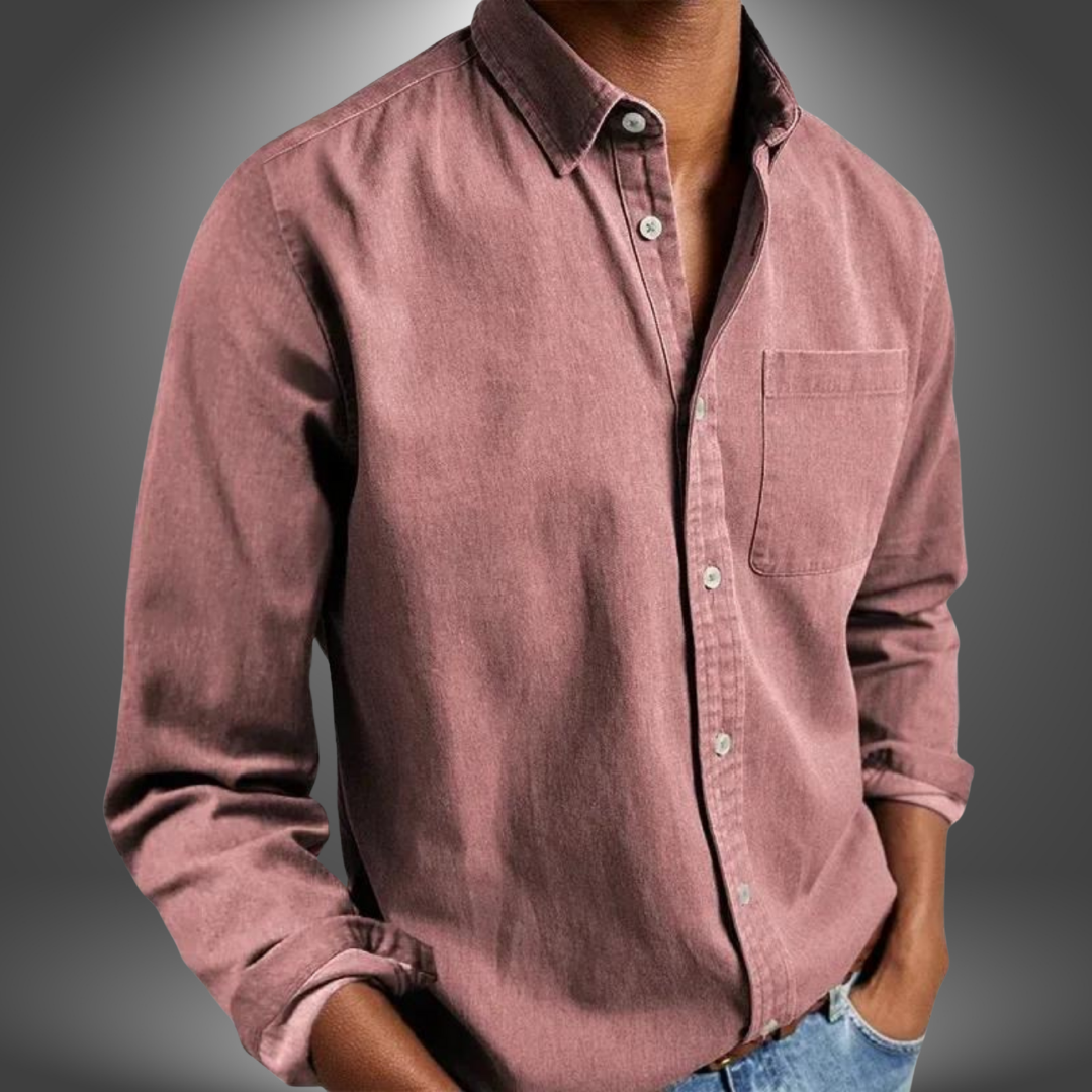 Denim Hemd | Langarm | Normale Passform | Button-Up Hemd | Herrenhemden-HauteBerlin