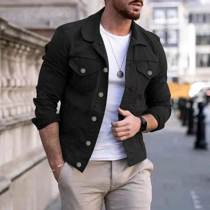 Denim Jacket | Brusttaschen | Slim Fit | Sommerjacke | Herrenjacke-HauteBerlin