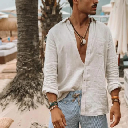 Dennis Leinen Bluse-HauteBerlin